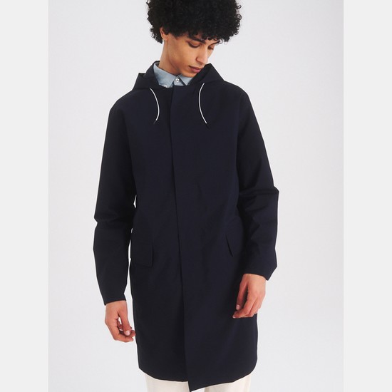 Aigle The Iconic Long Mtd Coats Men Navy ZA-98164